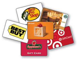 We Carry A Wide Assortment Of Gift Cards